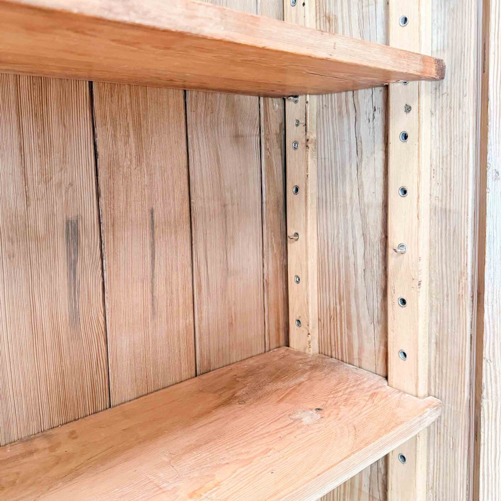 Antique Pitch Pine Glazed Bookcase Cabinet View XIV