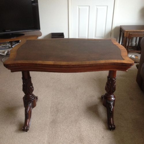 19th Century rosewood library writing table