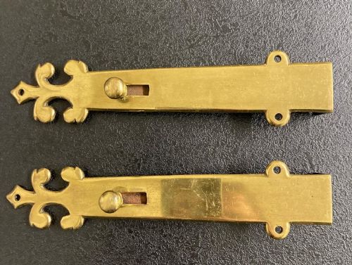 Pair of Victorian Gothic door bolts