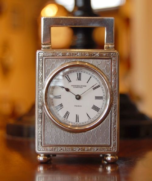 MAPPIN WEBB 1913 SILVER CARRIAGE CLOCK - ADDITIONAL PHOTO 1