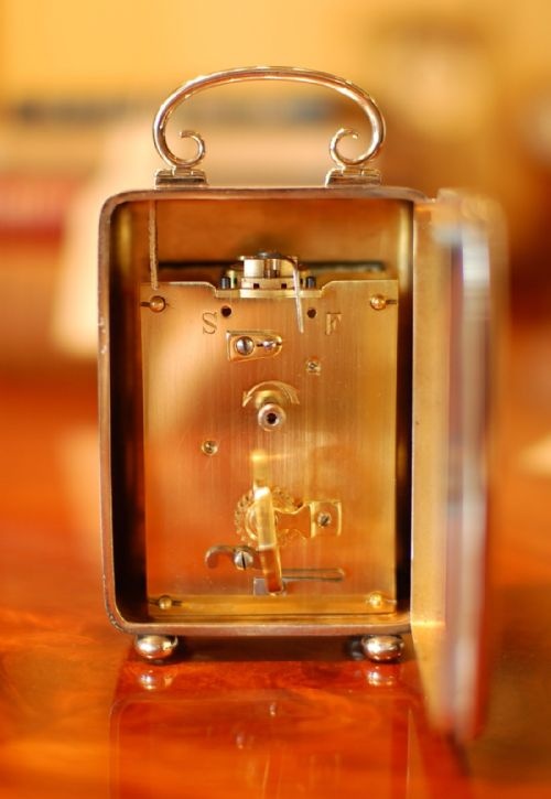 SILVER TIMEPIECE CARRIAGE CLOCK - ADDITIONAL PHOTO 2
