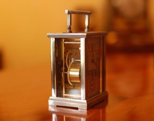 ART DECO STYLE WITH ALARM CARRIAGE CLOCK - ADDITIONAL PHOTO 2