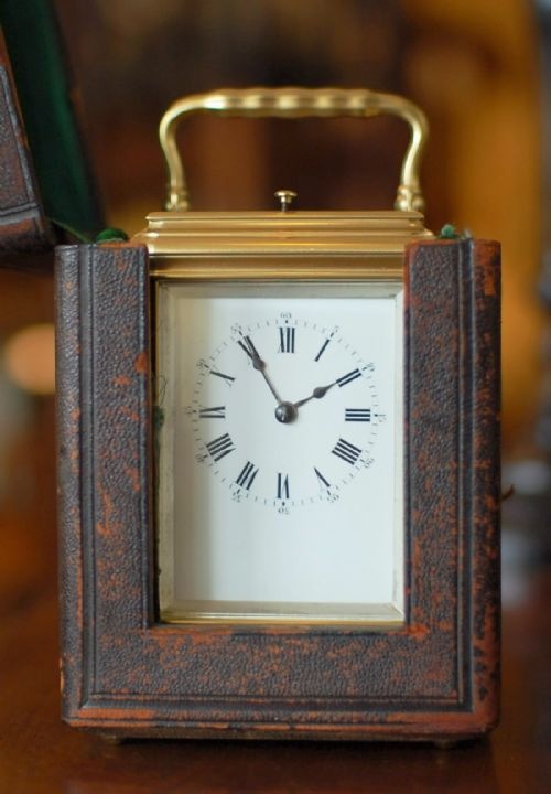 grande sonnerie with case carriage clock - CATEGORY: ANTIQUE CLOCKS - DATED 1900