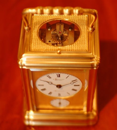 HDIRIQUEN CHANTILLY PUSH REPEAT CARRIAGE CLOCK - ADDITIONAL PHOTO 1