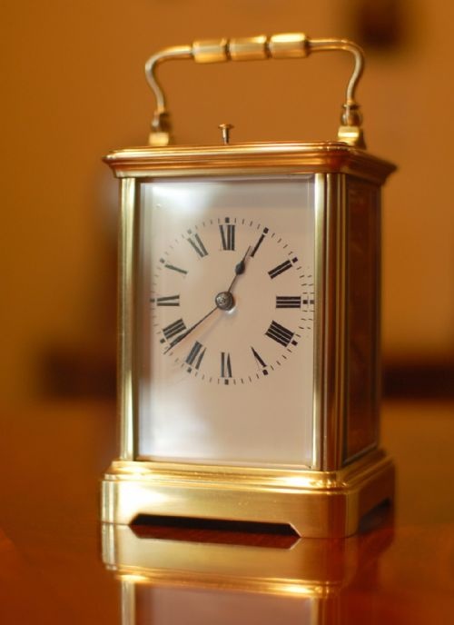 striking carriage clock - CATEGORY: ANTIQUE CLOCKS - DATED 1890