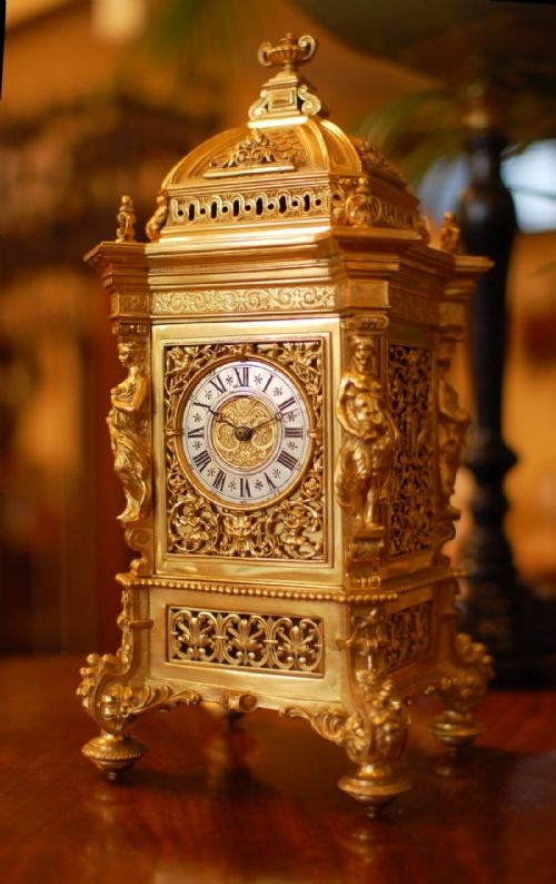 ORMOLU PARISIAN MANTEL CLOCK - ADDITIONAL PHOTO 1