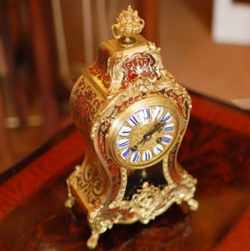 HOWELL JAMES BOULLE CLOCK MANTEL CLOCK - ADDITIONAL PHOTO 2