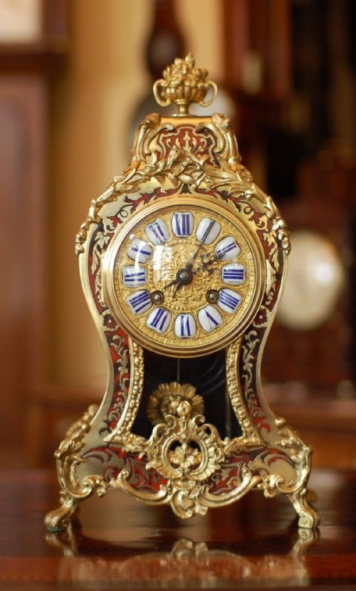 HOWELL JAMES BOULLE CLOCK MANTEL CLOCK - ADDITIONAL PHOTO 5