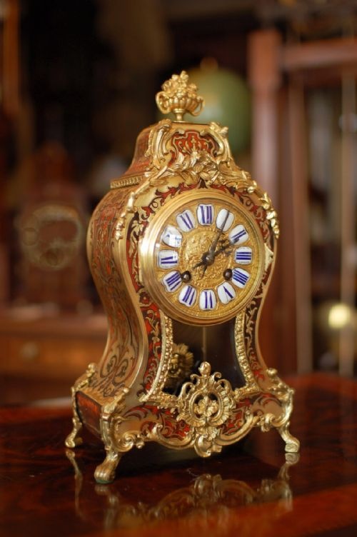 HOWELL JAMES BOULLE CLOCK MANTEL CLOCK - ADDITIONAL PHOTO 6
