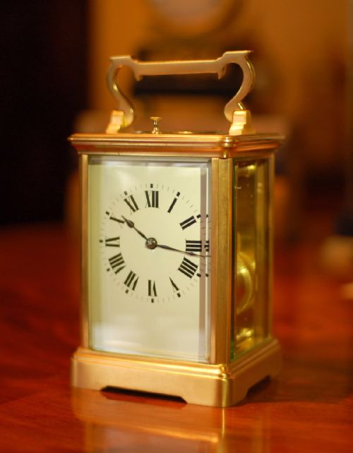 richard co carriage clock petite sonnerie strike silent - CATEGORY: ANTIQUE CLOCKS - DATED VICTORIAN