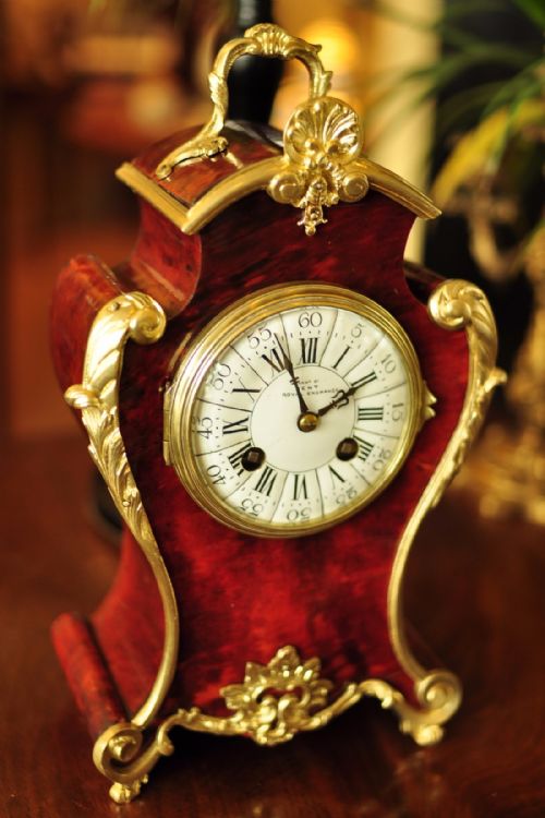 classical french decorative mantel clock - CATEGORY: ANTIQUE CLOCKS - DATED 1880
