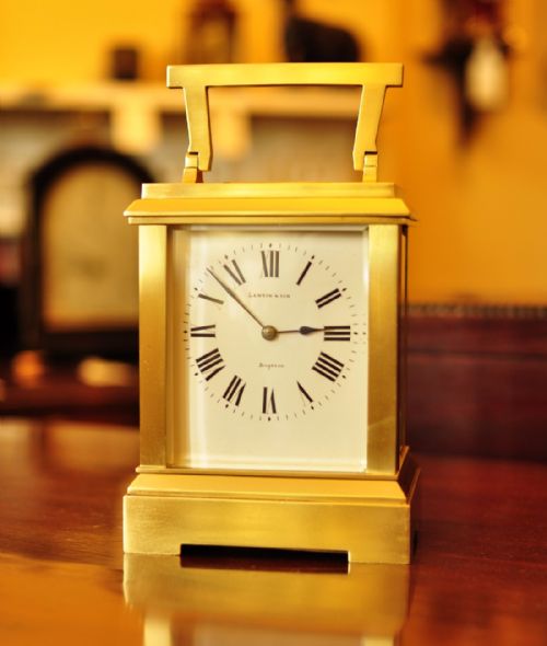 giant carriage clock by lawson son of brighton - CATEGORY: ANTIQUE CLOCKS - DATED 1900