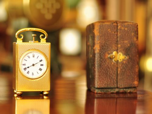 MINIATURE CARRIAGE CLOCK PUSH QUARTER REPEAT SONNERIE - ADDITIONAL PHOTO 6