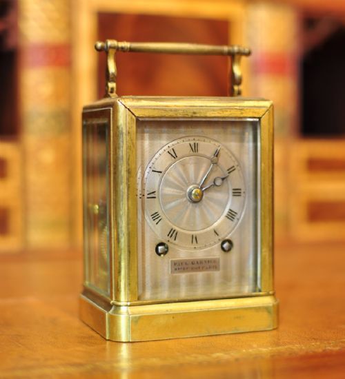 carriage clock by paul garnier series 1 - CATEGORY: ANTIQUE CLOCKS - DATED 19TH CENTURY