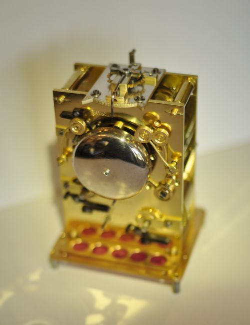 CARRIAGE CLOCK FOR ASPREY AND BY HENRI JACOT GRANDE SONNERIE STRIKE - ADDITIONAL PHOTO 3