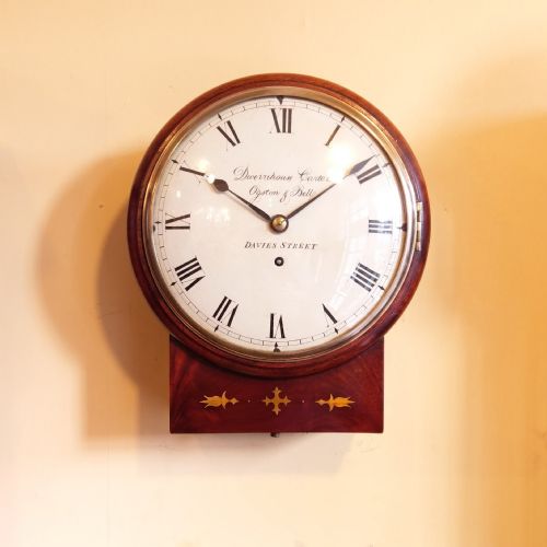 rare 8 inch convex dial clock - CATEGORY: ANTIQUE CLOCKS - DATED 19TH CENTURY