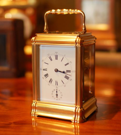 henri jacot petite son' carriage clock - CATEGORY: ANTIQUE CLOCKS - DATED 1880