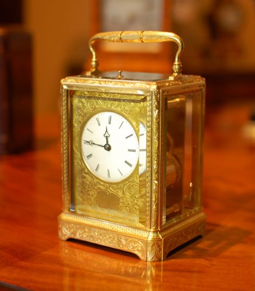 early carriage clock moser a paris - CATEGORY: ANTIQUE CLOCKS - DATED 1850