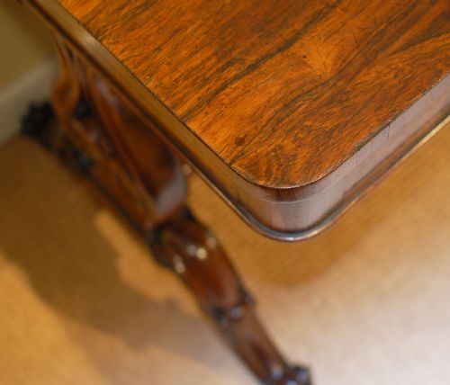 ROSEWOOD LIBRARY TABLE IDEAL LAPTOP OR COMPUTER OFFICE DESK - ADDITIONAL PHOTO 3