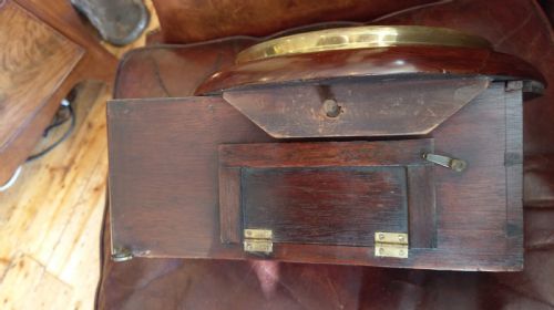 SMALL 8INCH DIAL ANTIQUE 'FUSEE' WALL CLOCK - ADDITIONAL PHOTO 7