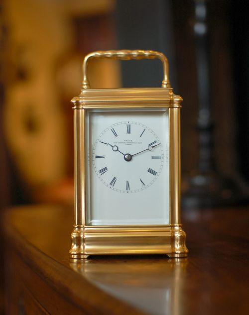 brock henri jacot carriage clock - CATEGORY: ANTIQUE CLOCKS - DATED 1870