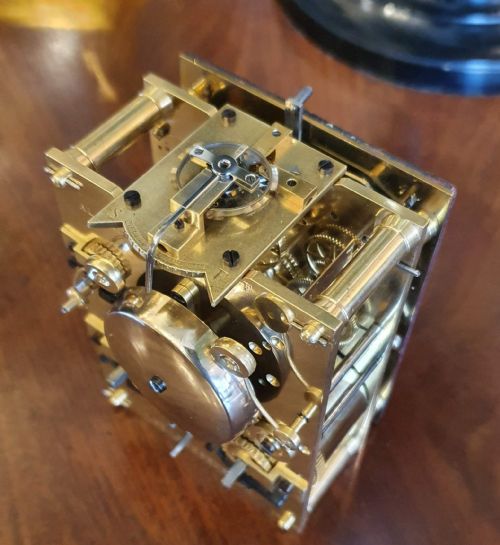 CARRIAGE CLOCK BY HENRI JACOT FOR KLAFTENBERGER LONDON - ADDITIONAL PHOTO 3