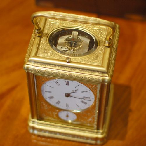 LARGE CARRIAGE CLOCK GRANDE SONNERIE DROCOURT - ADDITIONAL PHOTO 2