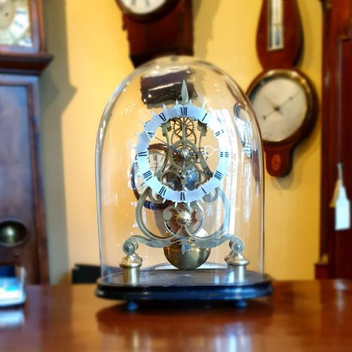 ANTIQUE SKELETON CLOCK TIMEPIECE - ADDITIONAL PHOTO 4