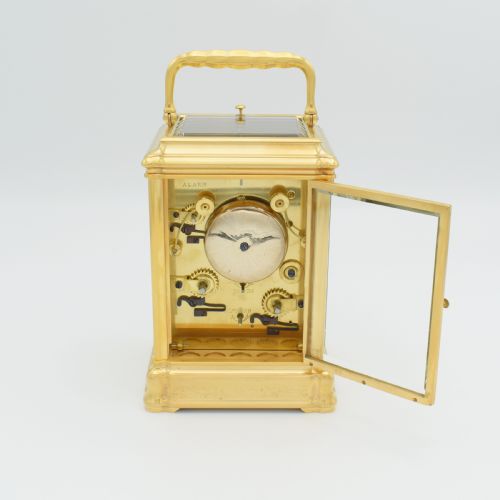 CARRIAGE CLOCK BY HENRI JACOT FOR KLAFTENBERGER LONDON - ADDITIONAL PHOTO 1