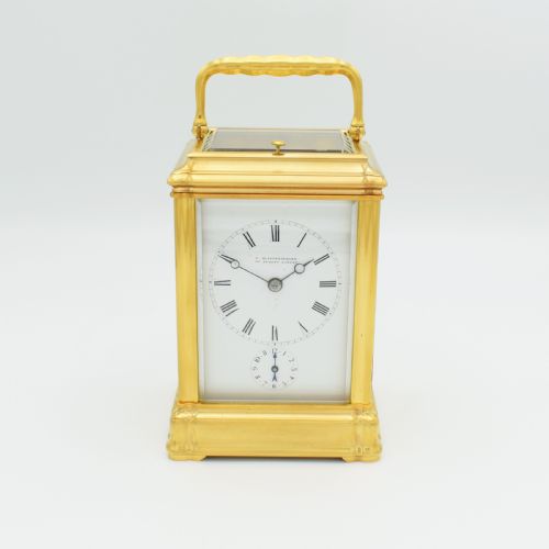 CARRIAGE CLOCK BY HENRI JACOT FOR KLAFTENBERGER LONDON - ADDITIONAL PHOTO 9