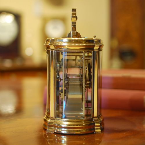 VERY UNUSUAL OVAL REPEATING CARRIAGE CLOCK - ADDITIONAL PHOTO 2