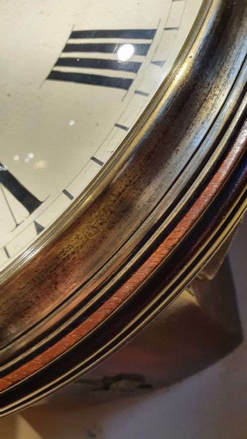 EARLY CONVEX WALL CLOCK LONDON - ADDITIONAL PHOTO 6