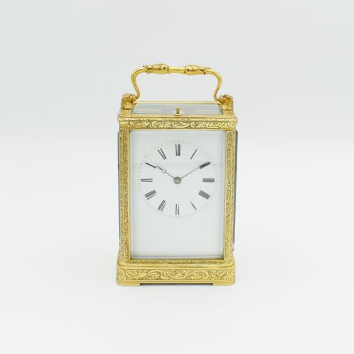 early carriage clock by auguste a paris - CATEGORY: ANTIQUE CLOCKS - DATED 1850