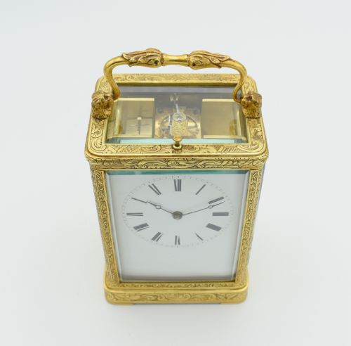 EARLY CARRIAGE CLOCK BY AUGUSTE A PARIS - ADDITIONAL PHOTO 1