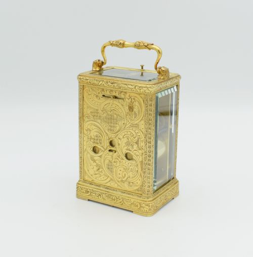 EARLY CARRIAGE CLOCK BY AUGUSTE A PARIS - ADDITIONAL PHOTO 3