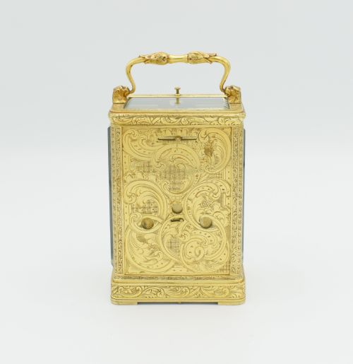 EARLY CARRIAGE CLOCK BY AUGUSTE A PARIS - ADDITIONAL PHOTO 4