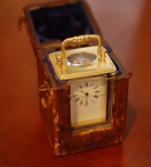 SUPERB MINIATURE CARRIAGE TIMEPIECE - ADDITIONAL PHOTO 1