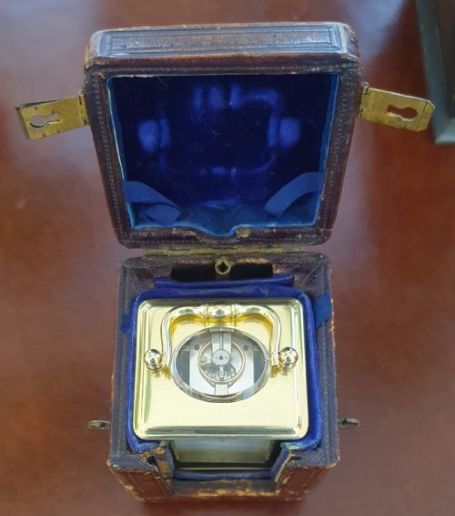 SUPERB MINIATURE CARRIAGE TIMEPIECE - ADDITIONAL PHOTO 9
