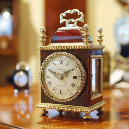 planchon of the palais royal paris mantelcarriage clock - CATEGORY: ANTIQUE CLOCKS - DATED 1890