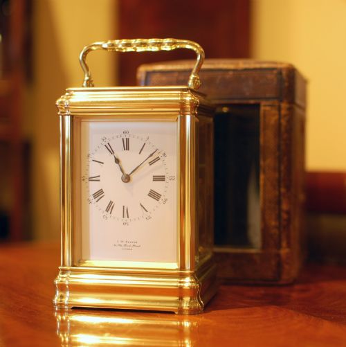 jwbenson drocourt carriage clock - CATEGORY: ANTIQUE CLOCKS - DATED 1890