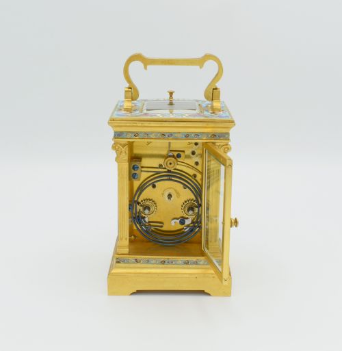 CLOISONNE CARRIAGE CLOCK - ADDITIONAL PHOTO 3