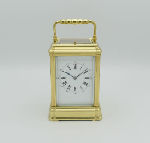 good size henri jacot carriage clock - CATEGORY: ANTIQUE CLOCKS - DATED 1890