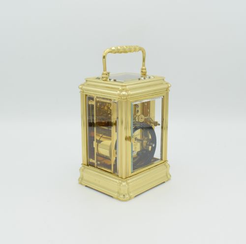 GOOD SIZE HENRI JACOT CARRIAGE CLOCK - ADDITIONAL PHOTO 2