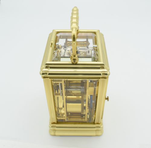 GOOD SIZE HENRI JACOT CARRIAGE CLOCK - ADDITIONAL PHOTO 4
