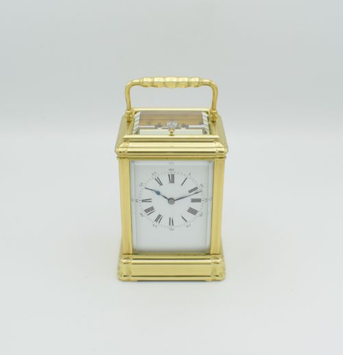 GOOD SIZE HENRI JACOT CARRIAGE CLOCK - ADDITIONAL PHOTO 5
