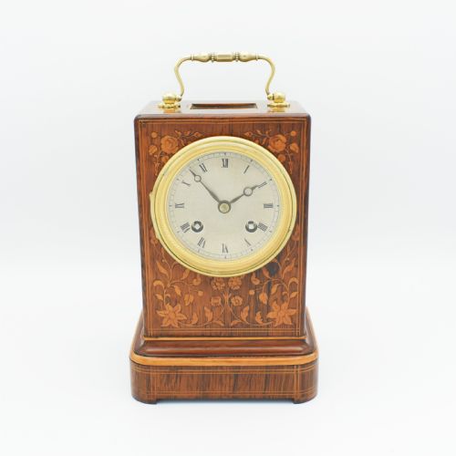 slim 'pendule portative' mantel clock - CATEGORY: ANTIQUE CLOCKS - DATED 1850