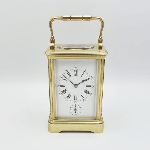 henri jacot alarm carriage clock - CATEGORY: ANTIQUE CLOCKS - DATED 1900
