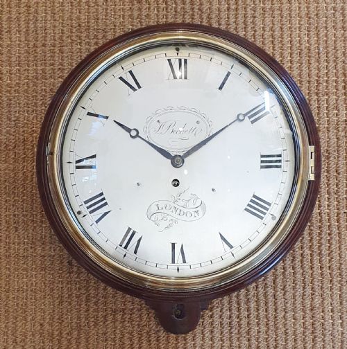 J BECKETT OF LONDON EARLY WALL CLOCK - ADDITIONAL PHOTO 4