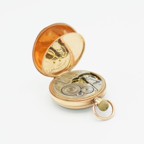 POCKET WATCH 9CT GOLD ELGIN - ADDITIONAL PHOTO 1