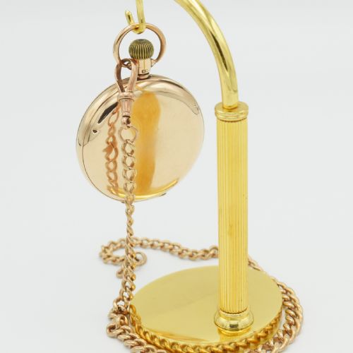 POCKET WATCH 9CT GOLD ELGIN - ADDITIONAL PHOTO 4